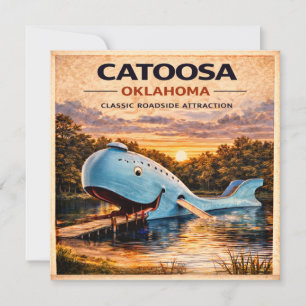 Papel de carta de la Ballena Azul de Catoosa Ruta