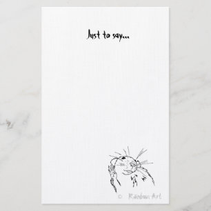 Papel de carta de la rata que agita