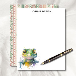 Papel de carta de lujo de cocodrilo acuarela
