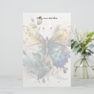 Papel de carta de mariposas al acuarela Papelería