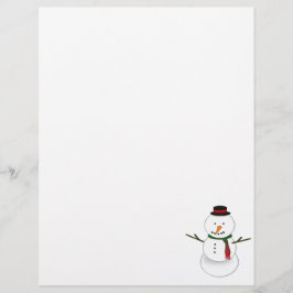 Papel de carta de muñeco de nieve