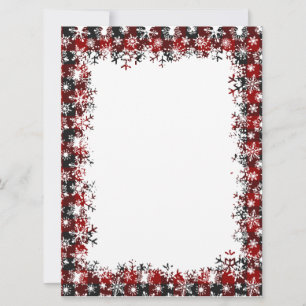 Papel de carta de Navidad de cuadros y nieve