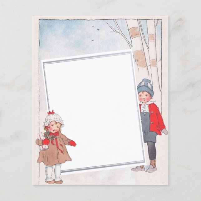 Papel de carta de Navidad para tarjetas Niños anti (Anverso)