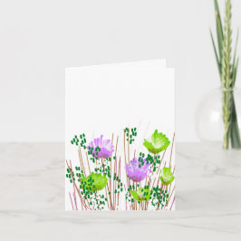 Papel de Carta de Notas Botánicas en Blanco Modern