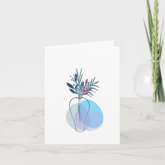 Papel de Carta de Notas Botánicas en Blanco Modern (Anverso)