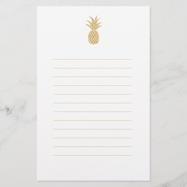 Papel de carta de piña de oro regio (Anverso)