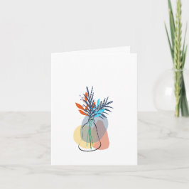 Papel de Carta de Tarjeta de Notas Botánicas en Bl