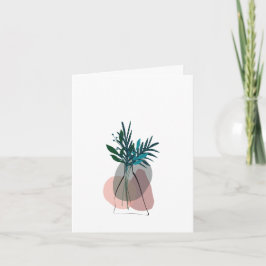 Papel de Carta de Tarjeta de Notas Botánicas en Bl