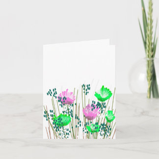 Papel de Carta de Tarjeta de Notas Botánicas en Bl
