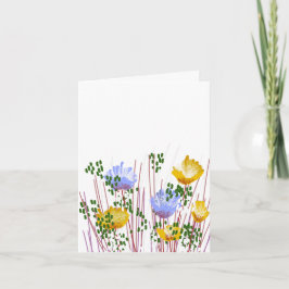 Papel de Carta de Tarjeta de Notas Botánicas en Bl
