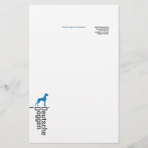 Papel de carta Dogo Alemán