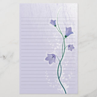 papel de carta elegante con flores de lavanda para