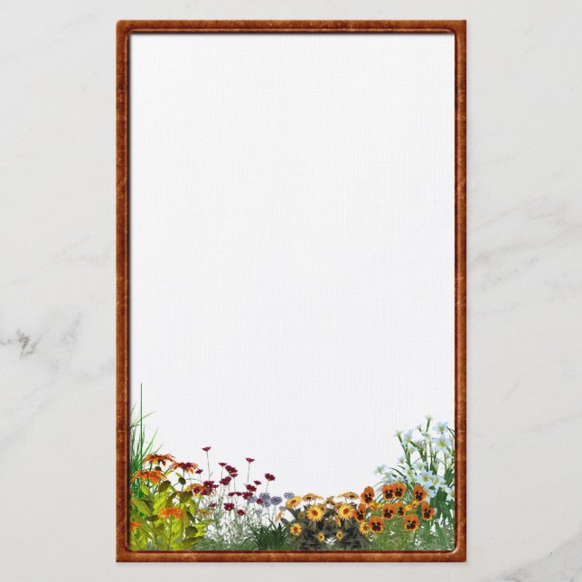 Papel de carta Grunge de girasol (Anverso)