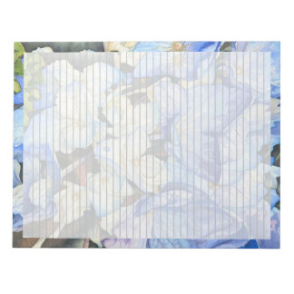Papel de carta Hortensia 8.5" x 11" Bloc de notas 