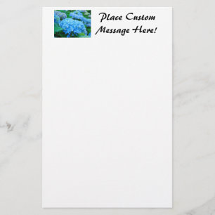 Papel de carta Hydrangea Azul Flor Jardín Personal