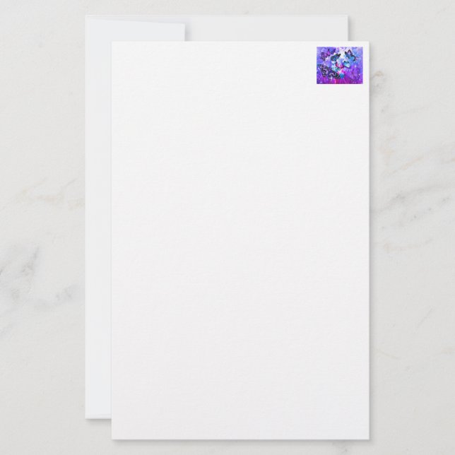 Papel de Carta Mariposas Día de la Madre (Anverso)