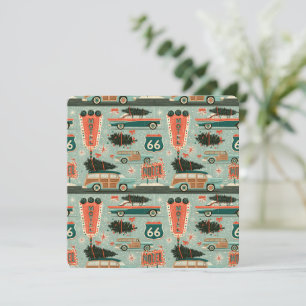 Papel de Carta Navideño Ruta 66 Retro