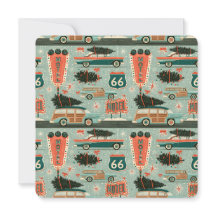 Papel de Carta Navideño Ruta 66 Retro