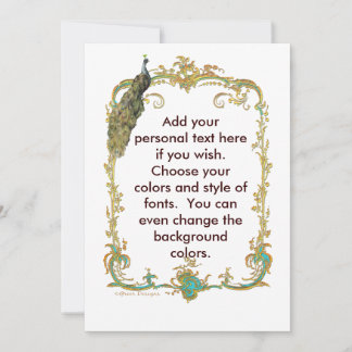 Papel de carta ornamentado con marco de oro para p