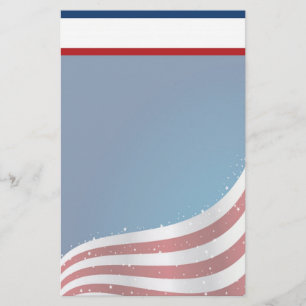 Papel de carta patriótico de EE. UU. con membrete