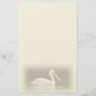 Papel de carta personal Pelícano Blanco