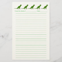 Papel de carta personalizado con dinosaurios para