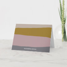 Papel de carta personalizado con franja de mostaza