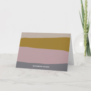 Papel de carta personalizado con franja de mostaza