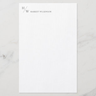 Papel de carta personalizado con monograma moderno