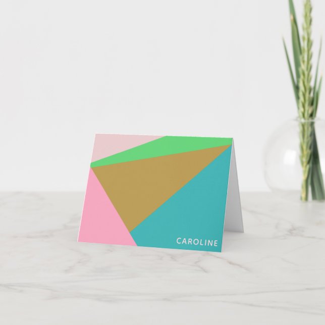 Papel de carta personalizado con nombre colorido g (Anverso)