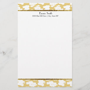 Papel de carta personalizado de color amarillo mos