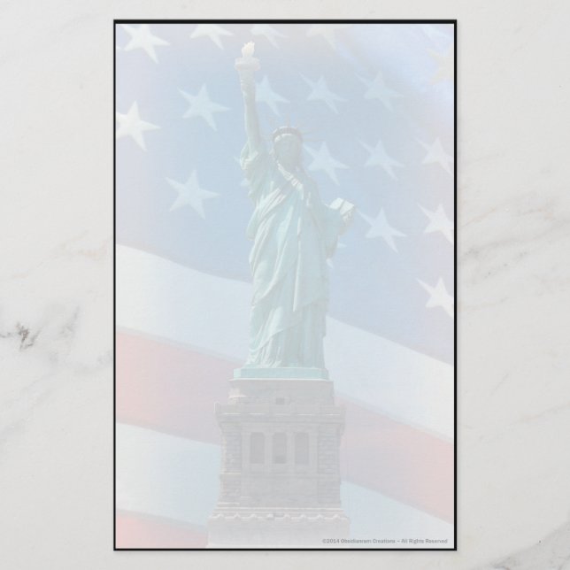 Papel de carta personalizado de la Estatua de la L (Anverso)