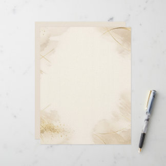 Papel de carta personalizado de lujo neutro
