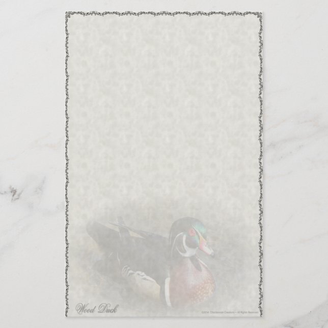 Papel de carta personalizado de Pato de Carolina (Anverso)