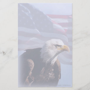 Papel de carta personalizado del águila calva amer