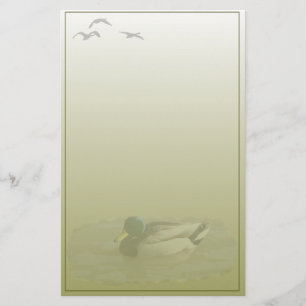 Papel de carta personalizado Mallard Drake