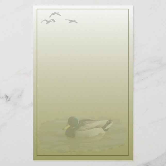 Papel de carta personalizado Mallard Drake (Anverso)