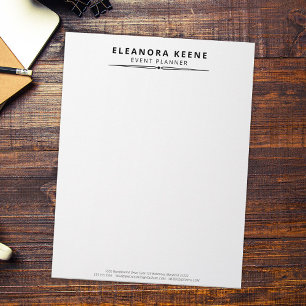 Papel de carta personalizado minimalista para empr