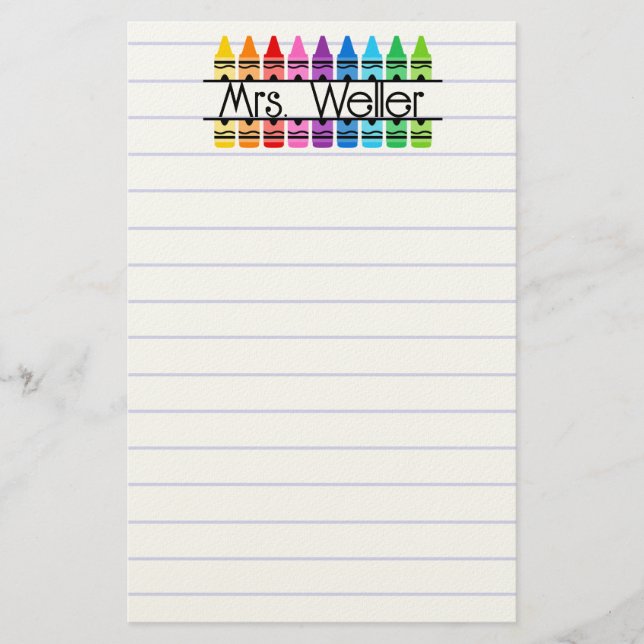 Papel de carta personalizado para el Día del Profe (Anverso)