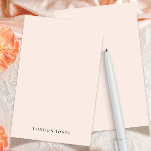 Papel de carta personalizado simple elegante rosa 