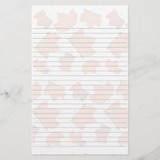 Papel De Carta Rayado Con Hojas De Arce