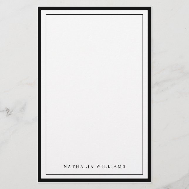 Papel de carta Simple Básico Personalizable con Bo (Anverso)