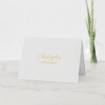 Papel de carta / Texto personalizado gris / Tu nom<br><div class="desc">Este diseño de tarjeta personalizada presenta un texto de foil real con fondo gris claro. Puedes personalizar el texto y elegir el sello de foil (oro o plata). Esta elegante tarjeta de felicitación se puede utilizar para tu papelería personal o para tu negocio. Más diseños están disponibles en mi tienda...</div>