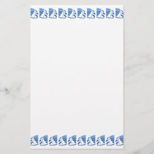 Papel de cartas de barcos de vela de carreras azul