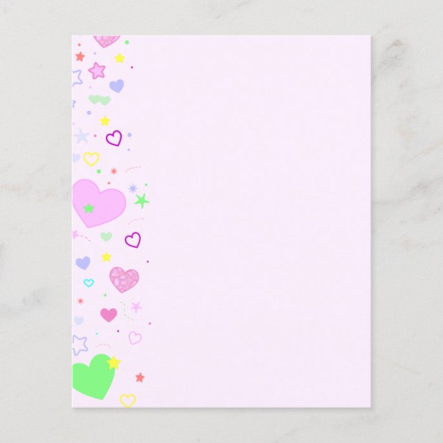 Papel de Cartas de Corazones (Frente)