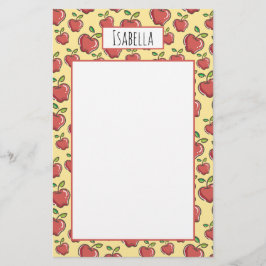Papel de cartas de Manzanas Rojas Frescas