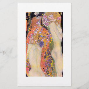 PAPEL DE CARTAS: GUSTAV KLIMT : SERPIENTES DE AGUA