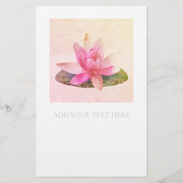 PAPEL DE CARTAS: PINK LOTUS (Anverso)