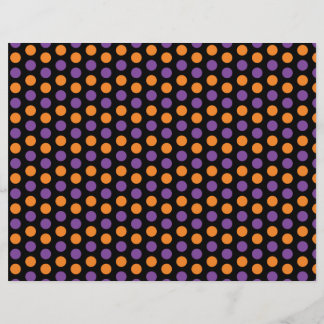 Papel de cartón de puntos de naranja y morado