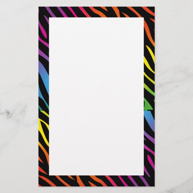 Papel de 'cebra arco iris' (Anverso)